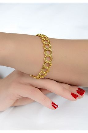 دستبند طلا طلائی زنانه 14 عیار kuyumcu nurettin - کد 699651116