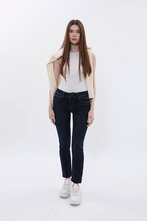 شلوار جین سرمه ای زنانه پاچه تنگ BANNY JEANS - کد 877368051