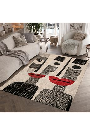 فرش رنگی قابل شستشو Rugs Modern Halı - کد 875941615