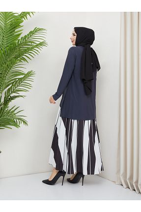 ست بالاتنه و پائین تنه حجاب طوسی زنانه رگولار modamira - کد 877168026