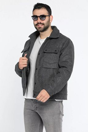 کاپشن طوسی مردانه رگولار MİSHAR İTALİA - کد 877210829