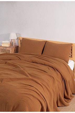 روتختی دونفره نارنجی پنبه ای MYLASA HOME - کد 877212877
