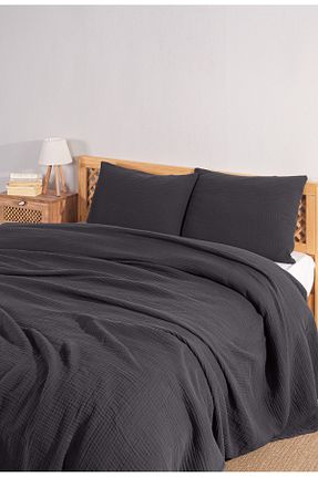 روتختی دونفره مشکی پنبه ای MYLASA HOME - کد 877212804