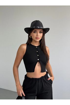 بلوز مشکی زنانه ساده Justin - کد 877219848