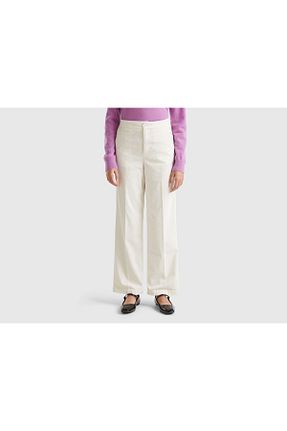 شلوار بژ زنانه پارچه United Colors of Benetton - کد 877220984