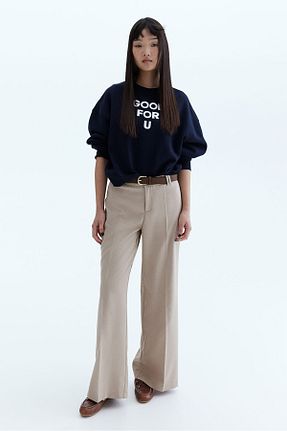 شلوار بژ زنانه پلی استر H&M - کد 873178791
