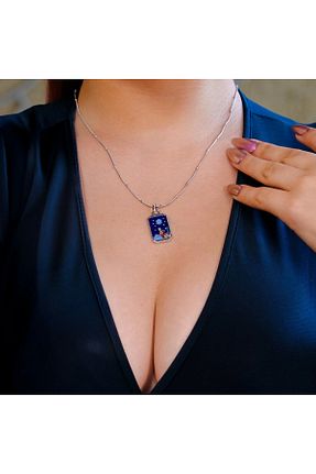 گردنبند استیل ( فولاد ) طوسی زنانه استیل ضد زنگ Hediye Yolda - کد 877219061