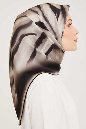 روسری سفید کرپ ساتن ابریشم Armine - کد 875928086