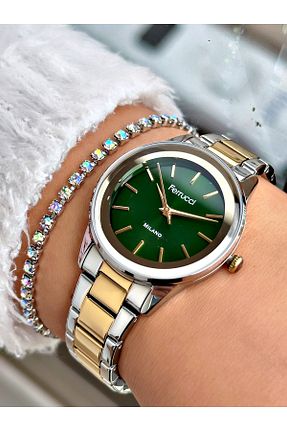 ساعت مچی خاکی زنانه 31-35 میلی متر Ferrucci - کد 877228362