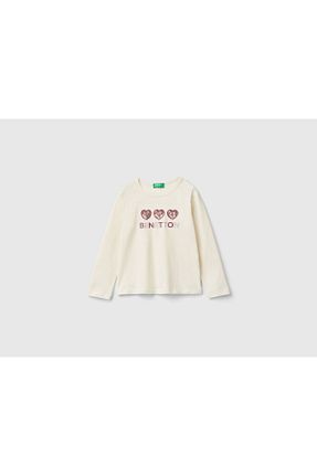 تیشرت نباتی بچه گانه رگولار United Colors of Benetton - کد 877239100