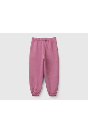 شلوار کرمگن صورتی بچه گانه پاچه کش دار United Colors of Benetton - کد 877237990