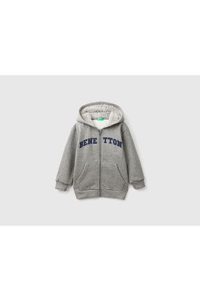 سوئیشرت طوسی بچه گانه نقش دار / کار شده United Colors of Benetton - کد 877238925
