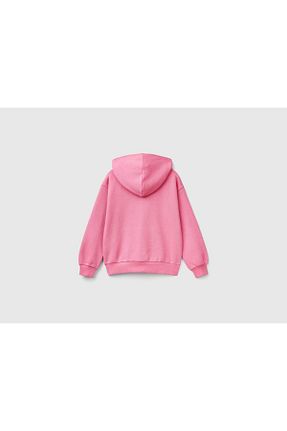 سوئیشرت صورتی بچه گانه ساده United Colors of Benetton - کد 877237426