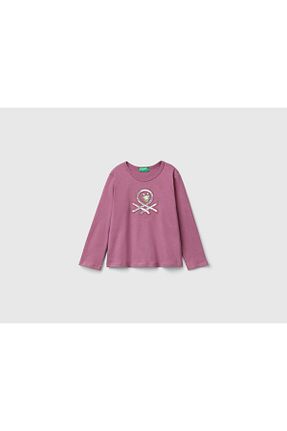 تیشرت صورتی بچه گانه رگولار United Colors of Benetton - کد 877238927