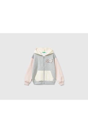 سوئیشرت صورتی بچه گانه ساده United Colors of Benetton - کد 877237752