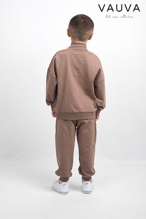 ست بالاتنه و پائین تنه قهوه ای بچه گانه پنبه ای Vauva - کد 865164402