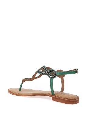 صندل سبز زنانه پاشنه تخت Vero Moda - کد 42214060