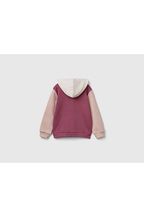 سوئیشرت صورتی بچه گانه ساده United Colors of Benetton - کد 877237874