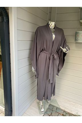 کیمونو و کافتان طوسی زنانه بافتنی etamincebursa - کد 877266780