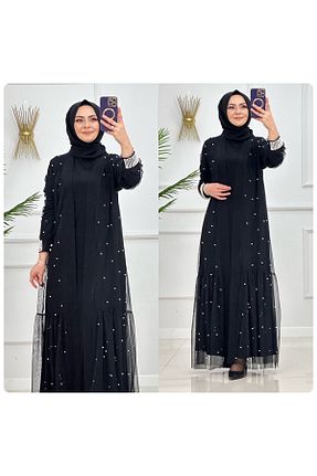 لباس حجاب مشکی زنانه رگولار Enans Design - کد 877269807