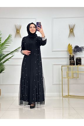 لباس حجاب مشکی زنانه رگولار Enans Design - کد 877269807