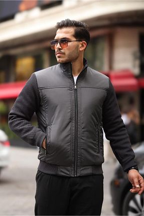 کاپشن طوسی مردانه اسلیم فیت HI MEN - کد 877279085