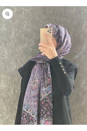 شال بنفش زنانه پنبه ای Touch - کد 877284599