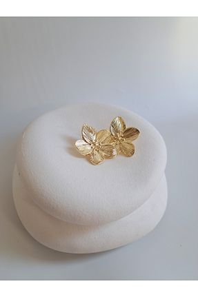 گوشواره جواهر طلائی برنجی BHR AKSESUAR - کد 877282563