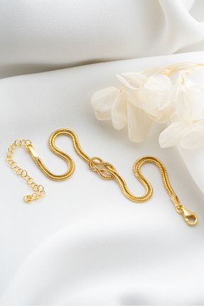 دستبند نقره طلائی زنانه 925 عیار MIDDLEMIST - کد 877288466