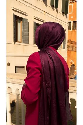 شال زرشکی زنانه پلی ساتن Golden Rose - کد 877309866