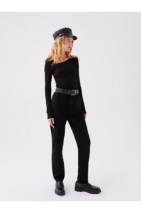 شلوار جین طوسی زنانه پاچه لوله تفنگی LC Waikiki - کد 778087477