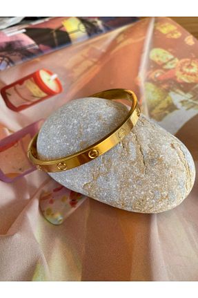 دستبند استیل (فولاد) زرد زنانه استیل (فولاد) Mazzy - کد 877375425