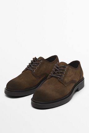 کفش کلاسیک قهوه ای مردانه چرم خالص Massimo Dutti - کد 877384874