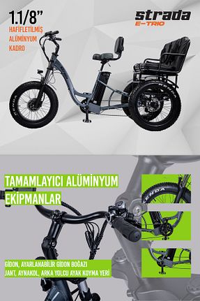 دوچرخه برقی طوسی ندارد Strada - کد 864016965