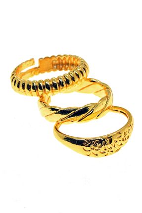 انگشتر جواهر طلائی زنانه استیل ضد زنگ X-Lady Accessories - کد 84901483