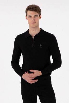 پلیور مشکی مردانه ساده U.S. Polo Assn. - کد 877428194