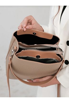 کیف دوشی قهوه ای زنانه چرم مصنوعی Just Polo - کد 96362942