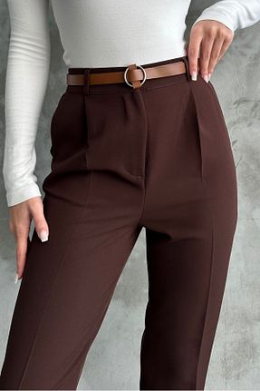 شلوار قهوه ای زنانه پارچه macharel jeans - کد 364767537