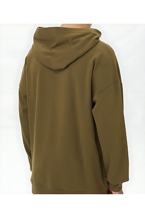 سوئیشرت خاکی مردانه ساده Calvin Klein - کد 877454640