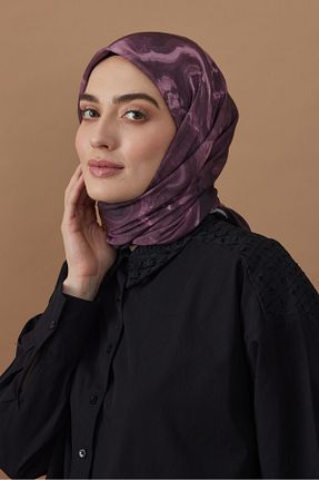 روسری بنفش 100 x 100 Modakaşmir - کد 877449399