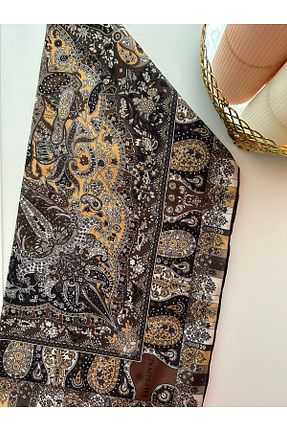 روسری قهوه ای پنبه ای Emproyal - کد 877451032