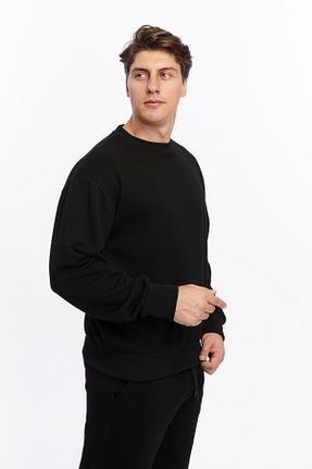 سوئیشرت مشکی زنانه ساده SİETE - کد 865854077