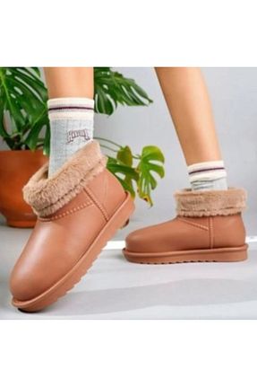بوت / نیم بوت قهوه ای زنانه چرم مصنوعی BÖCÜLER - کد 877507760