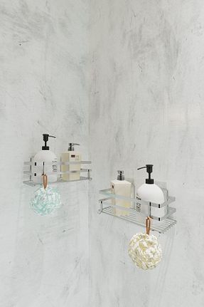 آویز طوسی فلزی SUNTEL BANYO VE MUTFAK AKSESUARLARI - کد 673868344