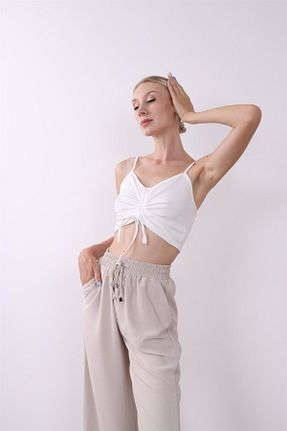 بلوز سفید زنانه ساده Miapiashop - کد 333529169