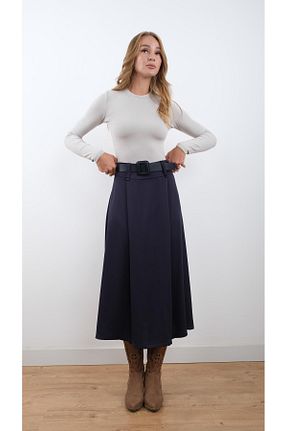 دامن سرمه ای زنانه پارچه Miapiashop - کد 859561177