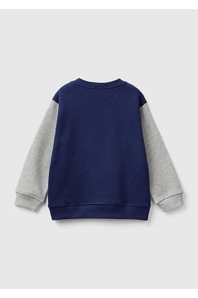 سوئیشرت سرمه ای بچه گانه چاپی United Colors of Benetton - کد 849110493