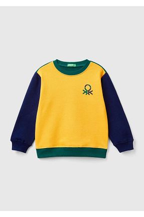 سوئیشرت زرد بچه گانه چاپی United Colors of Benetton - کد 849110484