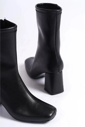 بوت / نیم بوت مشکی زنانه پارچه ای MODA MHS - کد 864203345