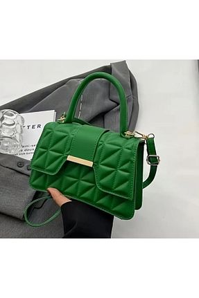 کیف دوشی سبز زنانه چرم مصنوعی SU14 - کد 877531983
